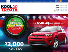 Tablet Screenshot of kooltoyota.com